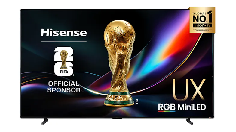 A Hisense 116” UX Smart 4K ULED RGB Mini-LED TV (2026) with VIDAA U9 OS A Hisense 116” UX Smart 4K ULED RGB Mini-LED TV (2026) with VIDAA U9 OS