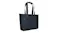 Angled view of the navy tote bag showing its depth Angled view of the navy tote bag showing its depth