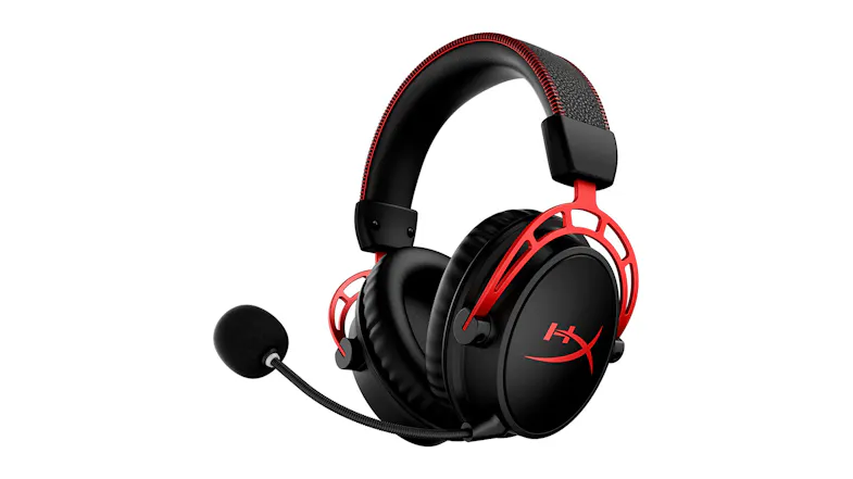 A black HyperX Cloud Alpha Gaming Wireless Over-Ear Headset for PC A black HyperX Cloud Alpha Gaming Wireless Over-Ear Headset for PC