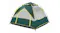 Side view of OGL 3-person pop-up tent with arched doorway, mesh window panels, and stable base for outdoor camping Side view of OGL 3-person pop-up tent with arched doorway, mesh window panels, and stable base for outdoor camping