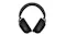 Front view of black over-ear headset with plush ear cushions Front view of black over-ear headset with plush ear cushions
