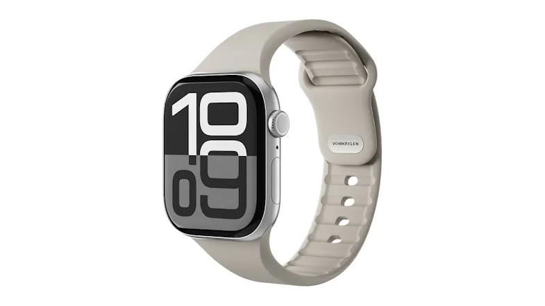 Cream Vonmahlen Classic Band 2 for Apple Watch featuring a ribbed inner texture for comfort Cream Vonmahlen Classic Band 2 for Apple Watch featuring a ribbed inner texture for comfort
