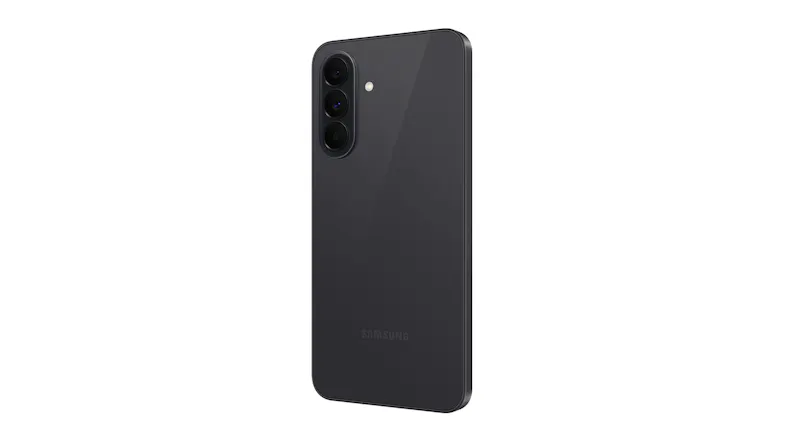 Side rear perspective of the Galaxy A37 with three distinct camera rings Side rear perspective of the Galaxy A37 with three distinct camera rings