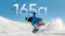 Weight highlight on a snowboarder with a large "165g" overlay Weight highlight on a snowboarder with a large "165g" overlay