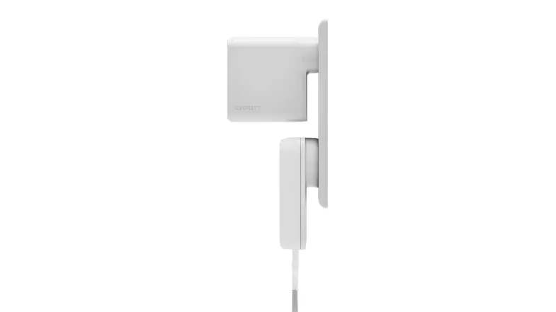 Comparison showing a standard bulky plug versus a slim model Comparison showing a standard bulky plug versus a slim model