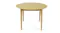Front view of the Helsinki 1100mm round dining table in light oak Front view of the Helsinki 1100mm round dining table in light oak