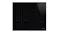 Top‑down view of the Smeg 60 cm black induction cooktop with four cooking zone Top‑down view of the Smeg 60 cm black induction cooktop with four cooking zone