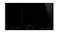 Top‑down view of a black Smeg Dolce Stil Novo 90 cm induction cooktop with six cooking zones Top‑down view of a black Smeg Dolce Stil Novo 90 cm induction cooktop with six cooking zones