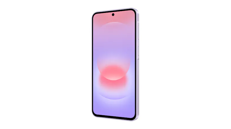Left-angled view of Galaxy A37 smartphone showing the side buttons Left-angled view of Galaxy A37 smartphone showing the side buttons