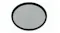 Top-down view of the circular glass filter showing a grey surface Top-down view of the circular glass filter showing a grey surface