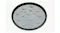 Circular glass filter with large water droplets beading on the surface Circular glass filter with large water droplets beading on the surface