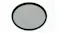 Top-down view of the circular glass filter showing a grey surface Top-down view of the circular glass filter showing a grey surface