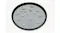 Circular glass filter with large water droplets beading on the surface Circular glass filter with large water droplets beading on the surface