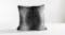 A Silver Fox Black/Silver Faux Fur Square Cushion by Top Drawer A Silver Fox Black/Silver Faux Fur Square Cushion by Top Drawer