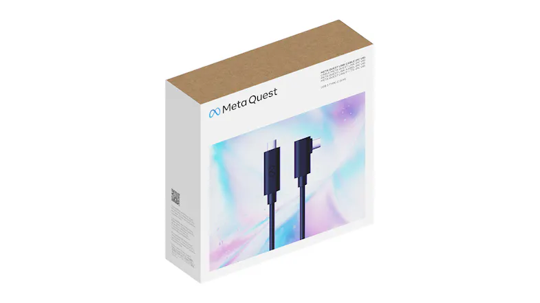 Retail box of the Meta Quest Link Cable for Meta Quest 3/3S Headset Retail box of the Meta Quest Link Cable for Meta Quest 3/3S Headset