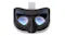 Rear view of the headset with black foam padding Rear view of the headset with black foam padding