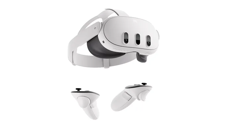 A Meta Quest 3 512GB Mixed Reality Headset with 2x Quest Touch Plus Controller A Meta Quest 3 512GB Mixed Reality Headset with 2x Quest Touch Plus Controller