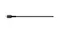 Horizontal profile of a Lightning connector and a straight cable section Horizontal profile of a Lightning connector and a straight cable section
