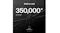 Knotted braided cable with "350,000+" bend lifespan text Knotted braided cable with "350,000+" bend lifespan text