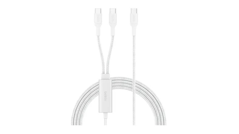 Belkin BoostCharge Pro Dual USB-C to USB-C 140W Braided Cable 1 5m Belkin BoostCharge Pro Dual USB-C to USB-C 140W Braided Cable 1 5m