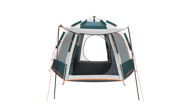 OGL Pop-Up 5 Man Camping Tent with Ventilation, Carry Case 270 x 270 x 155cm - Green/White OGL Pop-Up 5 Man Camping Tent with Ventilation, Carry Case 270 x 270 x 155cm - Green/White