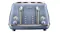 Front view of the De'Longhi Icona Capitals 4‑slice toaster in Dubai Blue finish Front view of the De'Longhi Icona Capitals 4‑slice toaster in Dubai Blue finish