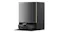 Front view of the Dreame X60 Ultra robotic vacuum docked inside a tall black multifunctional docking station Front view of the Dreame X60 Ultra robotic vacuum docked inside a tall black multifunctional docking station