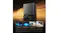 Promotional lifestyle image of the docking station against a dark background with flowing gold light effects Promotional lifestyle image of the docking station against a dark background with flowing gold light effects