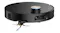 Low‑angled close‑up of the robot highlighting the front camera sensors, raised lidar unit, and a side brush Low‑angled close‑up of the robot highlighting the front camera sensors, raised lidar unit, and a side brush
