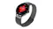 Round Hifuture AURA 2 smartwatch with a black face, red flower-style watch face, stainless steel case, and silver mesh band Round Hifuture AURA 2 smartwatch with a black face, red flower-style watch face, stainless steel case, and silver mesh band
