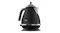 Side view of the Icona kettle, highlighting the tapered body shape and lid with knob Side view of the Icona kettle, highlighting the tapered body shape and lid with knob