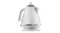Side view of the Icona kettle, highlighting the tapered body shape and lid with knob Side view of the Icona kettle, highlighting the tapered body shape and lid with knob
