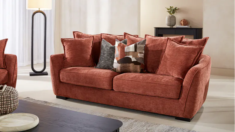 A full view of the Paloma 3 Seater Fabric Sofa A full view of the Paloma 3 Seater Fabric Sofa