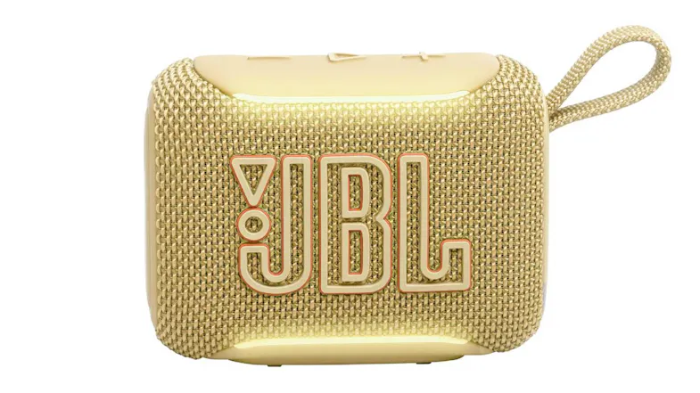 Front view of the JBL Go 5 portable Bluetooth speaker in yellow Front view of the JBL Go 5 portable Bluetooth speaker in yellow