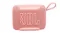 Front view of the JBL Go 5 portable Bluetooth speaker in pink Front view of the JBL Go 5 portable Bluetooth speaker in pink