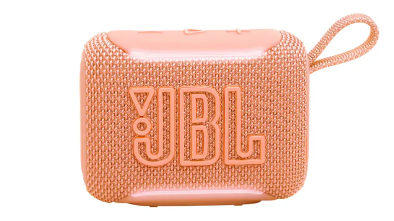 Front view of the JBL Go 5 portable Bluetooth speaker in orange Front view of the JBL Go 5 portable Bluetooth speaker in orange