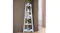 White five‑tier corner display shelf styled with potted plants in a room corner, showing a tall space‑saving design White five‑tier corner display shelf styled with potted plants in a room corner, showing a tall space‑saving design