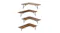 Set of Levede Wall-Mountable Floating Corner Bookshelves Set of Levede Wall-Mountable Floating Corner Bookshelves