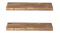 Front view of two wooden Levede Floating Shelves Front view of two wooden Levede Floating Shelves