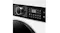 Detailed view of the washing machine's illuminated LED display and touch buttons Detailed view of the washing machine's illuminated LED display and touch buttons