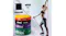 A resistance band kit is displayed beside a person performing an overhead resistance band exercise for strength training A resistance band kit is displayed beside a person performing an overhead resistance band exercise for strength training