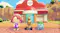 Game scene with a Chibi girl and Bulbasaur standing with a trophy Game scene with a Chibi girl and Bulbasaur standing with a trophy