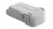 Isometric view of a grey battery with textured release buttons Isometric view of a grey battery with textured release buttons