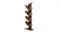 Angled side view of an 8‑tier wooden tree bookshelf showing staggered shelves and a solid rectangular base Angled side view of an 8‑tier wooden tree bookshelf showing staggered shelves and a solid rectangular base