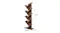 A wooden tree bookshelf with dimensions labelled, showing 142cm height, 50cm width, and 25cm depth A wooden tree bookshelf with dimensions labelled, showing 142cm height, 50cm width, and 25cm depth