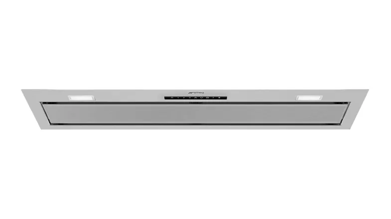 Smeg Classic 90cm Undermount Integrated Rangehood in a compact stainless steel Smeg Classic 90cm Undermount Integrated Rangehood in a compact stainless steel