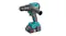 Extol SHARE20V cordless hammer drill with side handle and battery attached, shown in full view for professional drilling tasks Extol SHARE20V cordless hammer drill with side handle and battery attached, shown in full view for professional drilling tasks