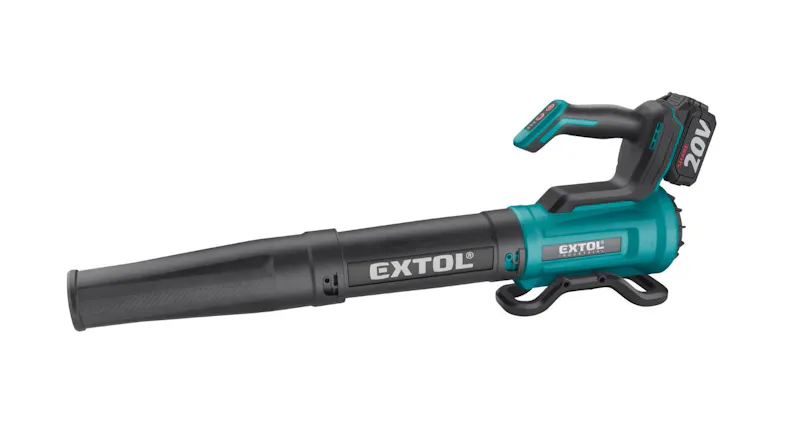 Extol 20V cordless leaf blower with long black nozzle and ergonomic handle Extol 20V cordless leaf blower with long black nozzle and ergonomic handle