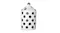 Back view of the Moss St. Fragrances Midnight Blossom ceramic candle with lid on Back view of the Moss St. Fragrances Midnight Blossom ceramic candle with lid on