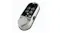 Tilted view of the Lockly smart lock, highlighting the touchscreen keypad and metal finish Tilted view of the Lockly smart lock, highlighting the touchscreen keypad and metal finish